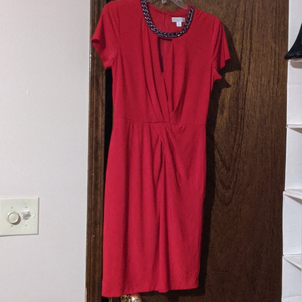 Red cutout dress